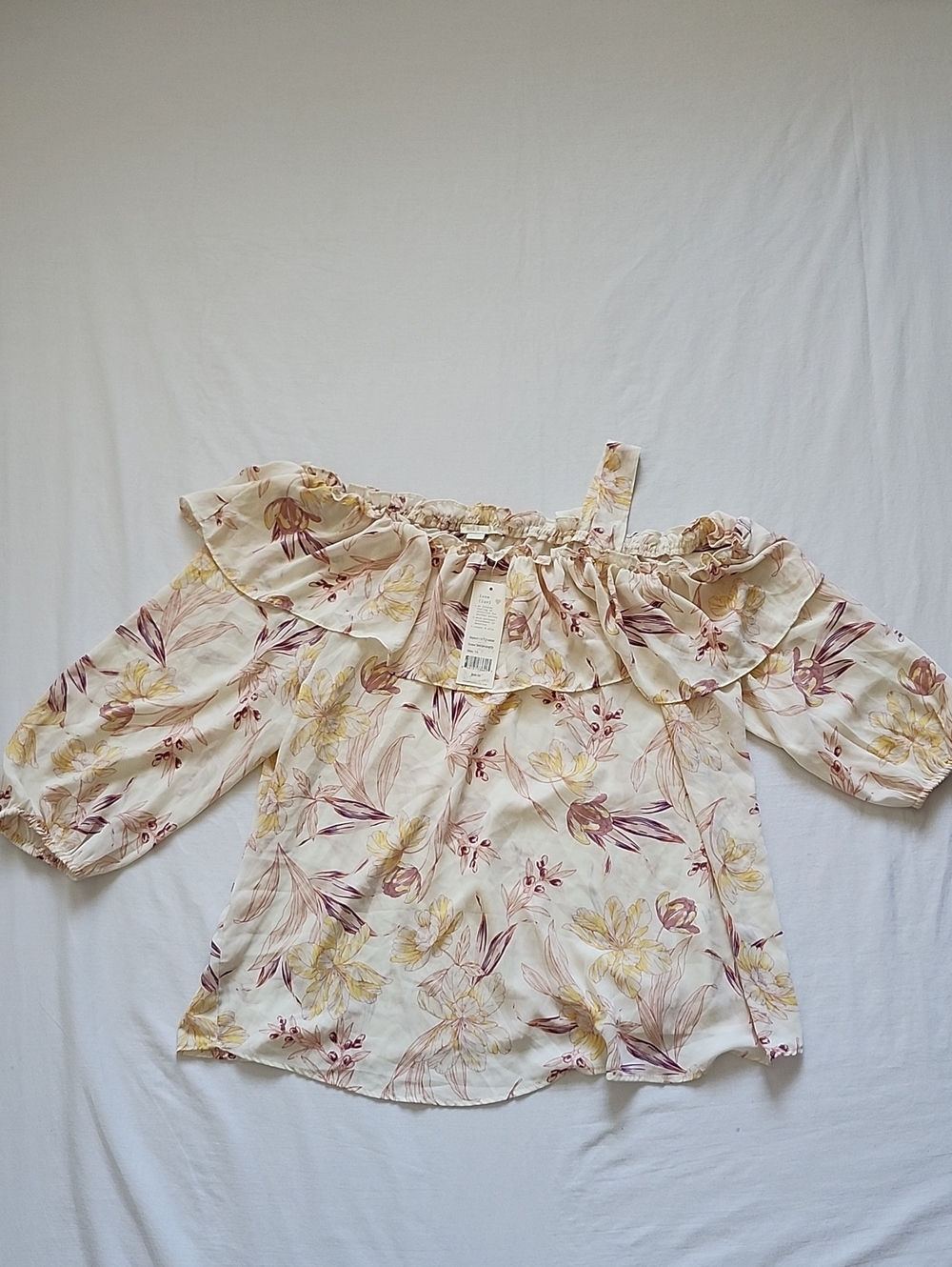 NWT Cooper & Ella Love {luv} Floral Blouse Size 1X
